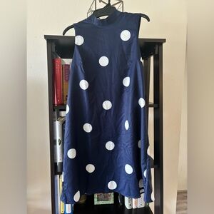 Blue and white polkadot dress. $12